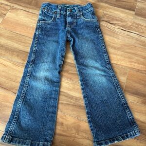 Wrangler Blue Denim Jeans with Teal Stitching